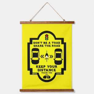 Bicycle Road Safety Hanging Tapestry