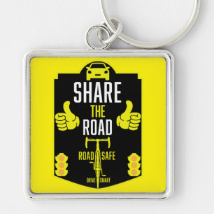 Bicycle Road Safety Keychain