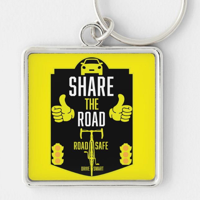 Bicycle Road Safety Keychain (Front)