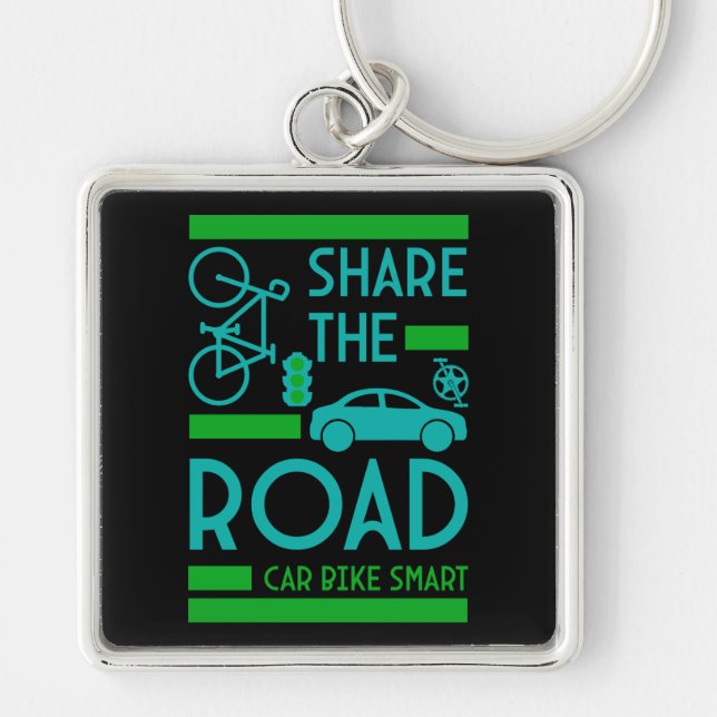 Bicycle Road Safety Keychain (Front)