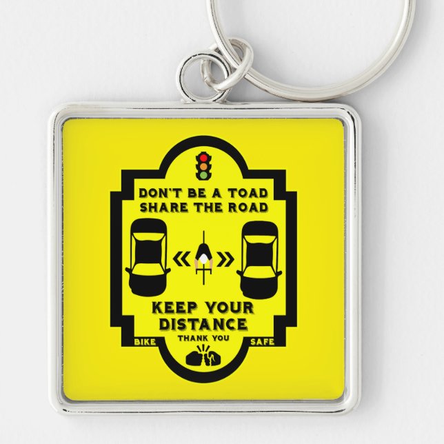 Bicycle Road Safety Keychain (Front)