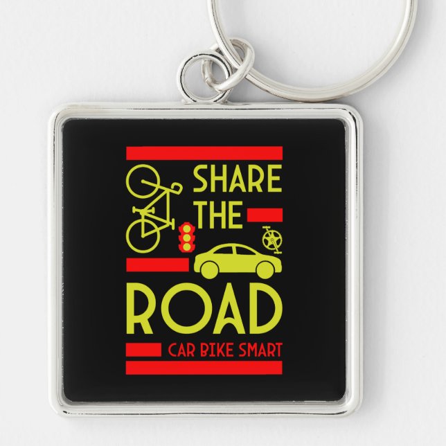 Bicycle Road Safety Keychain (Front)