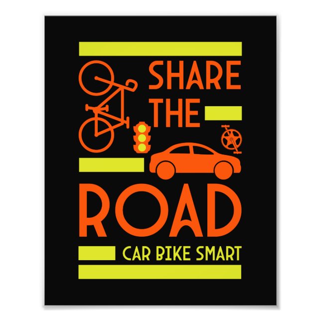 Bicycle Road Safety Photo Print (Front)