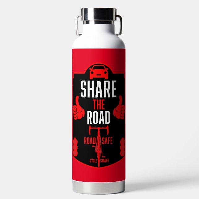 Bicycle Road Safety Water Bottle (Front)