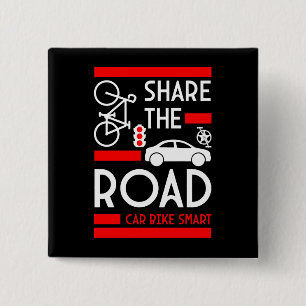 Bicycle Road Safety Week 2 Inch Square Button