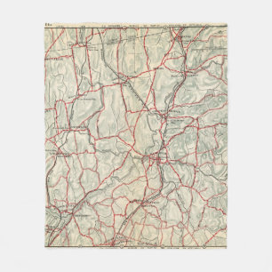 Bicycle Roads in New York and Conneticut 12 Fleece Blanket