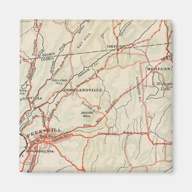 Bicycle Roads in New York and Conneticut 5 Magnet (Front)