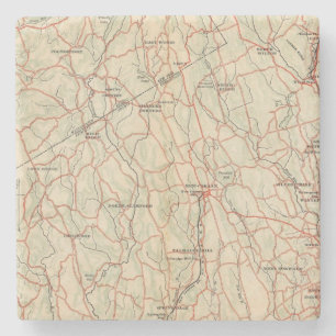 Bicycle Roads in New York and Conneticut 5 Stone Coaster