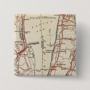 Bicycle Roads in New York and Conneticut 7 2 Inch Square Button