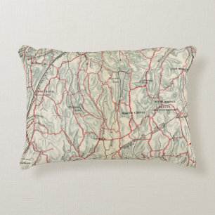 Bicycle Roads in New York and Conneticut Decorative Pillow