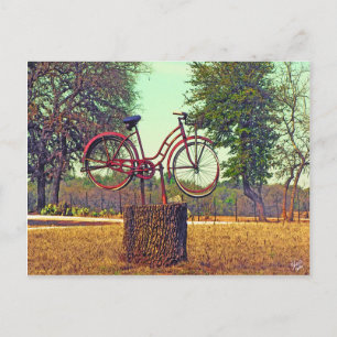 Bicycle Sculpture on Kneese Rd., Crabapple, TX Postcard