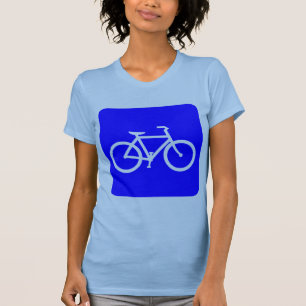 Bicycle Sign - Blue T-Shirt