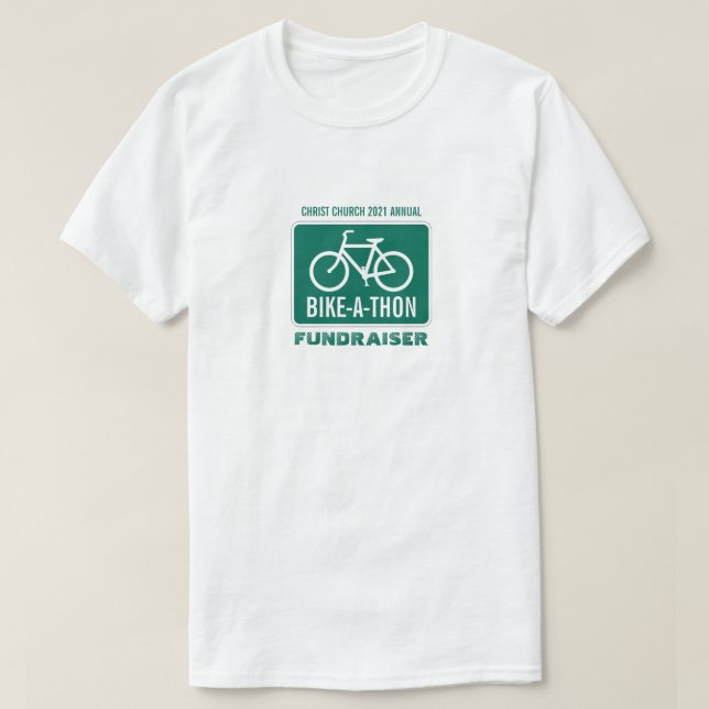 Bicycle Sign, Charity Bike-a-Thon Event T-Shirt (Design Front)