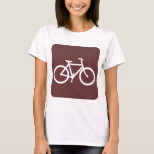 Bicycle Sign - Dark Brown T-Shirt