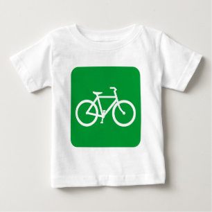 Bicycle Sign - Grass Green Baby T-Shirt