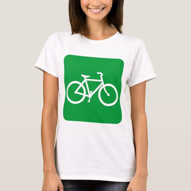 Bicycle Sign - Grass Green T-Shirt (Front)