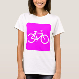 Bicycle Sign - Magenta T-Shirt