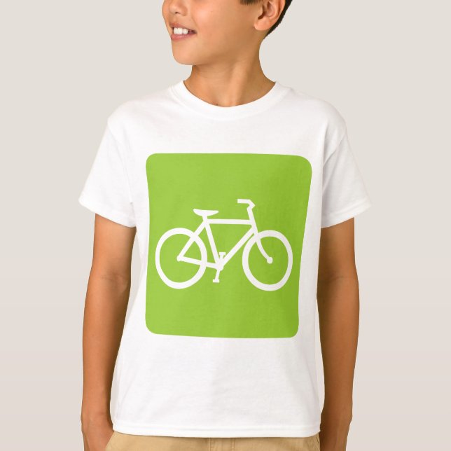 Bicycle Sign - Martian Green T-Shirt (Front)