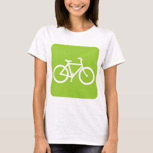 Bicycle Sign - Martian Green T-Shirt