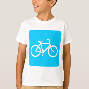 Bicycle Sign - Sky Blue T-Shirt