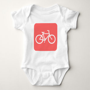 Bicycle Sign - Tropical Pink Baby Bodysuit