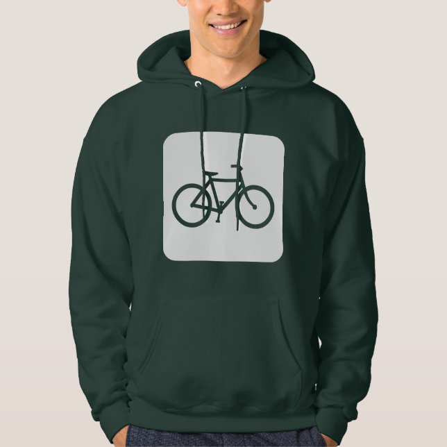 Bicycle Sign - White Hoodie (Front)