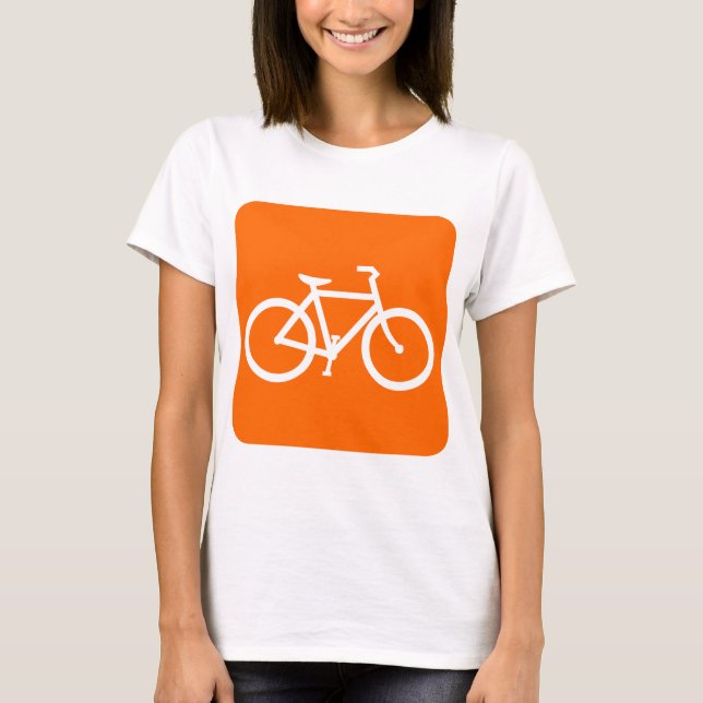 Bicycle Sign - White T-Shirt (Front)