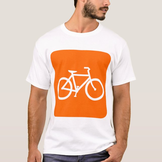 Bicycle Sign - White T-Shirt (Front)