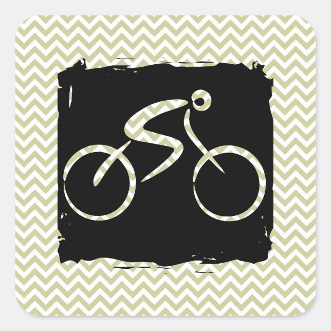 Bicycle Square Sticker (Front)