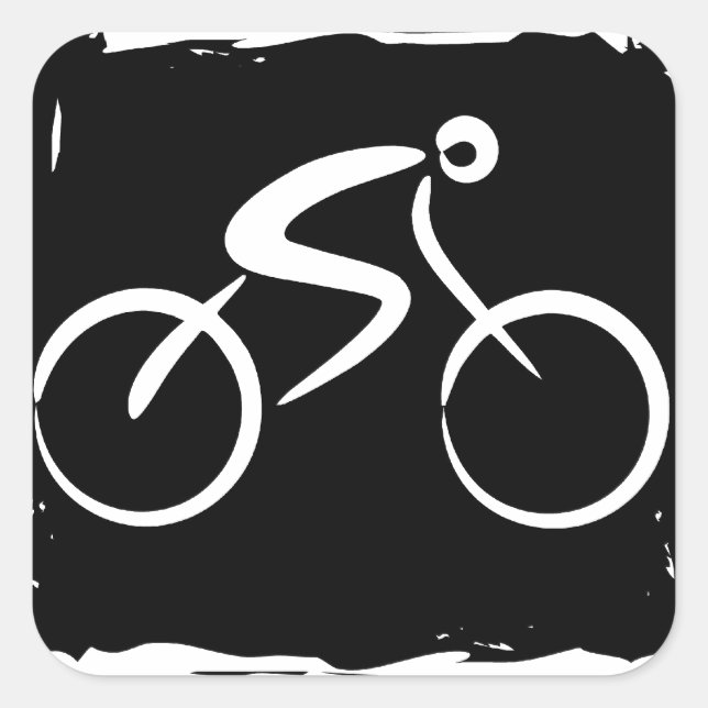 Bicycle Square Sticker (Front)