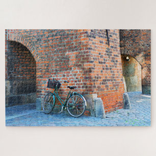 Bicycle, St. Nicholas Church, Copenhagen, Denmark Jigsaw Puzzle