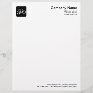Bicycle Symbol - Black Letterhead