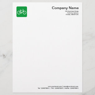 Bicycle Symbol - Grass Green Letterhead