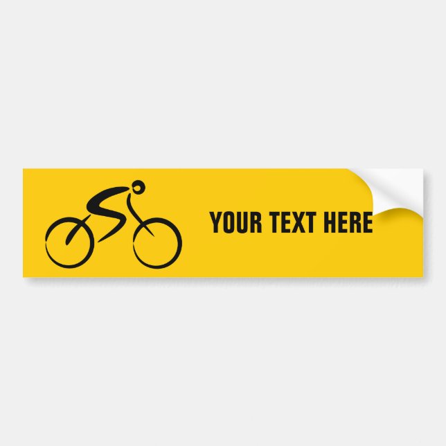 Bicycle template bumper sticker (Front)