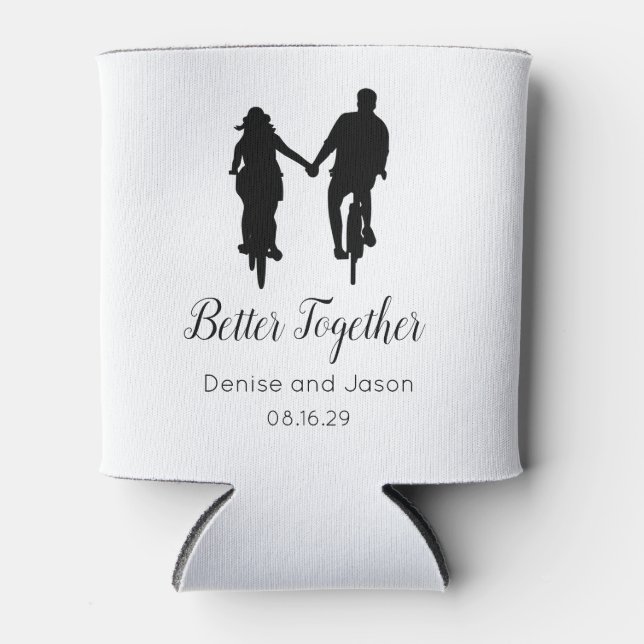 Bicycle Themed Better Together Can Cooler Favours (Front)