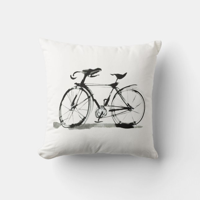 Bicycle Throw Pillow (Front)