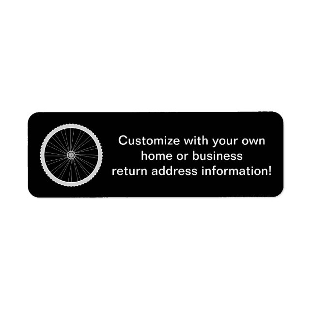 Bicycle Tire Personalized Return Address Labels (Front)
