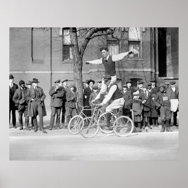 Bicycle Trick Riding, 1920s Poster (Front)