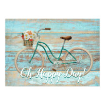 Bicycle vintage Oh Happy Day Poster Imprimer