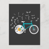 Bicycle Vinyl Record Player Bike Music Notes