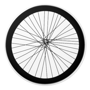 Bicycle Wheel 2D graphic for cyclists Ceramic Knob