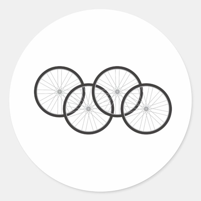 Bicycle Wheels Classic Round Sticker (Front)