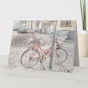 Bicycle with flowers card