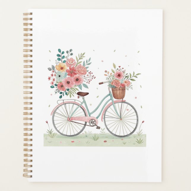 Bicycle With Flowers Planner (Front)