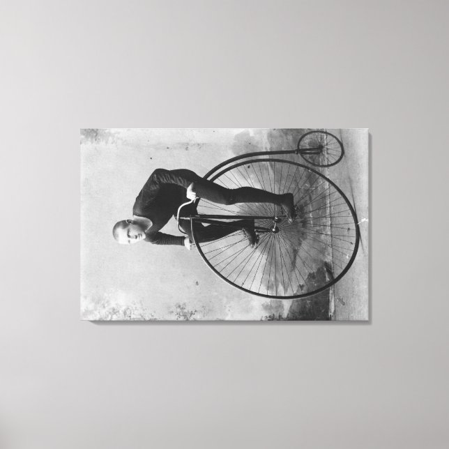 Bicycle with Large Front Wheel Photograph Canvas Print (Front)