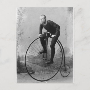 Bicycle with Large Front Wheel Postcard
