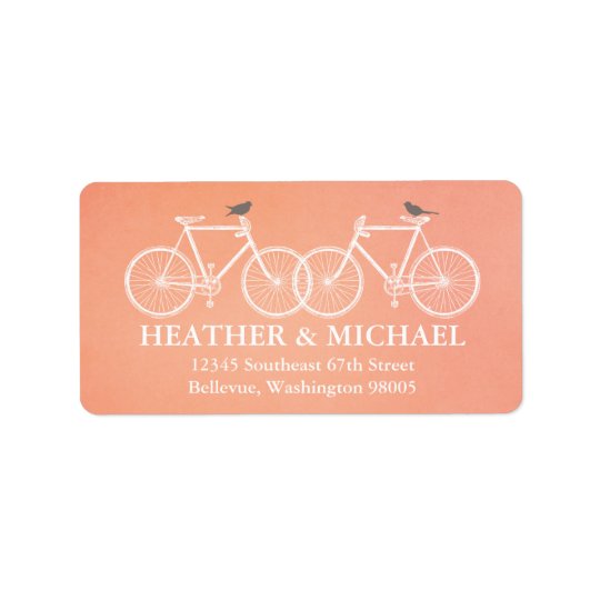 Bicycles and Birds Return Address Label