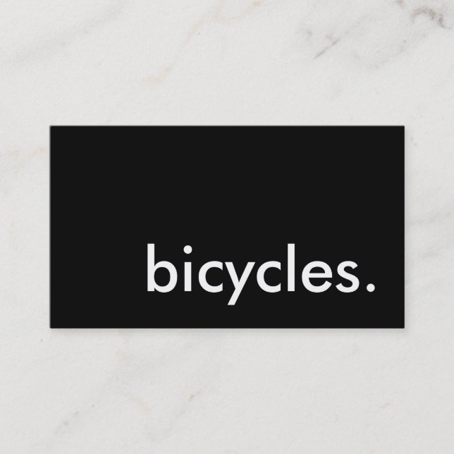 bicycles. business card (Front)