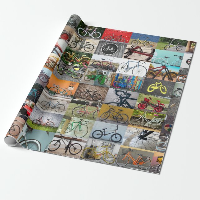 Bicycles Cycling Wrapping Paper (Unrolled)