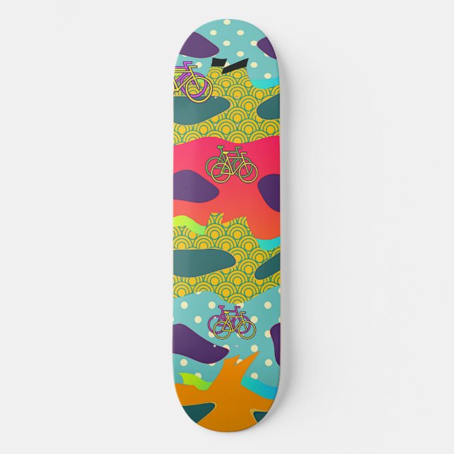 Bicycles Fun Novelty  Skateboard (Front)